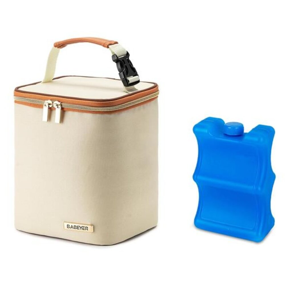 Breastmilk Cooler Bag with Ice Pack Fits 4 Baby Bottles Up to 9 Ounce, Baby